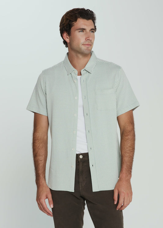 7Diamonds Keaton Seersucker Stretch Short Sleeve Shirt