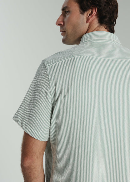 7Diamonds Keaton Seersucker Stretch Short Sleeve Shirt