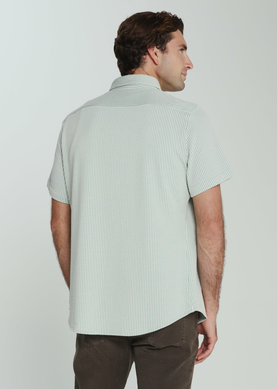 7Diamonds Keaton Seersucker Stretch Short Sleeve Shirt