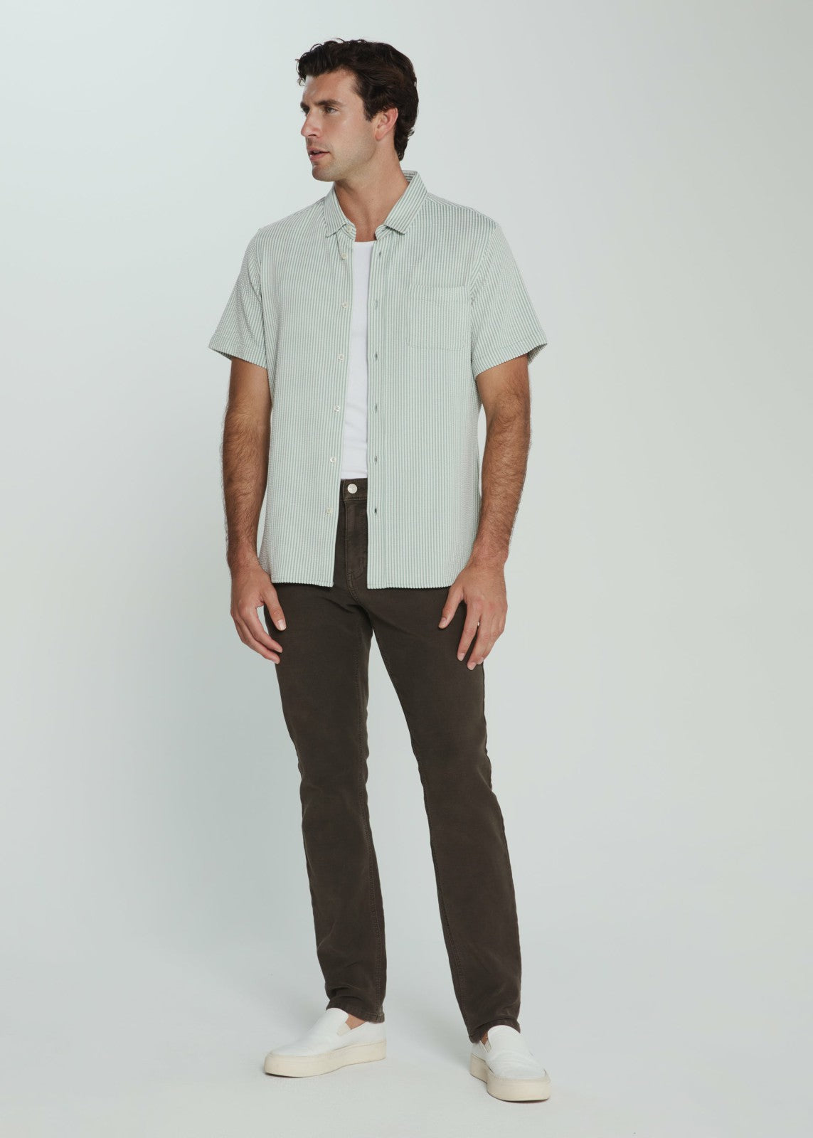7Diamonds Keaton Seersucker Stretch Short Sleeve Shirt