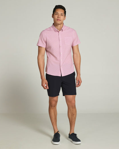 7Diamonds Thiago Seersucker Stretch Short Sleeve Shirt