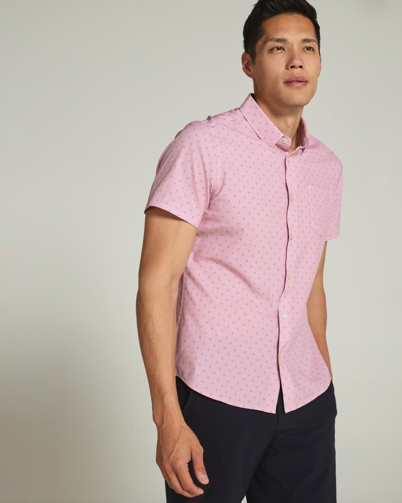 7Diamonds Thiago Seersucker Stretch Short Sleeve Shirt