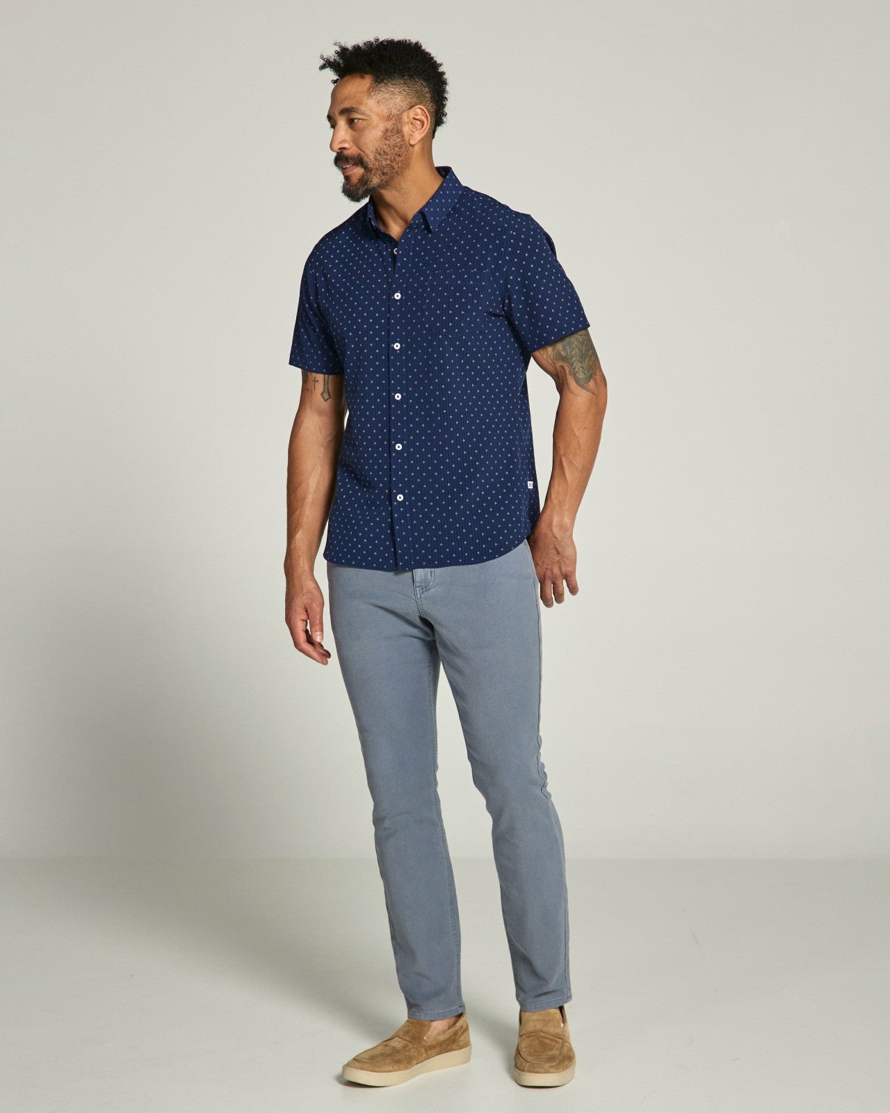 7Diamonds Thiago Seersucker Stretch Short Sleeve Shirt