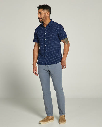 7Diamonds Thiago Seersucker Stretch Short Sleeve Shirt