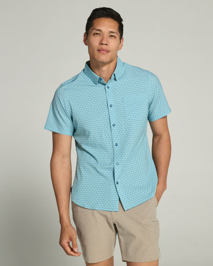 7Diamonds Layne Seersucker Stretch Short Sleeve Shirt