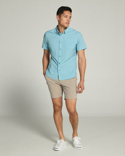 7Diamonds Layne Seersucker Stretch Short Sleeve Shirt