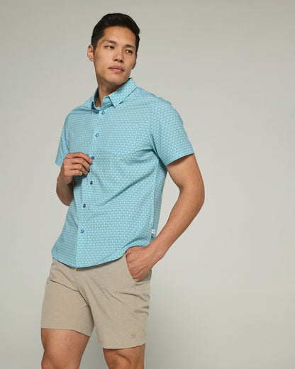 7Diamonds Layne Seersucker Stretch Short Sleeve Shirt