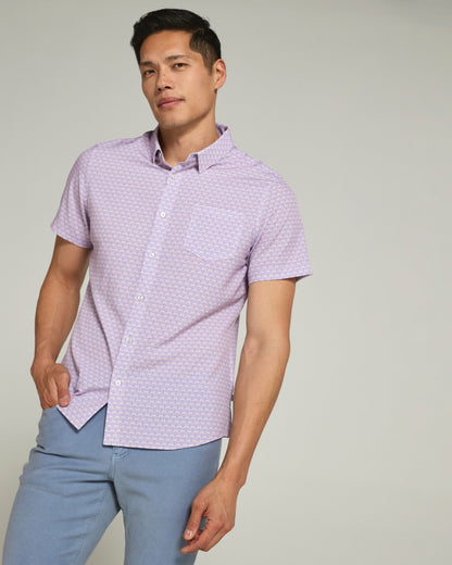 7Diamonds Layne Seersucker Stretch Short Sleeve Shirt