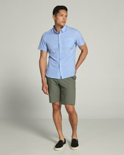 7Diamonds Gareth Seersucker Stretch Short Sleeve Shirt