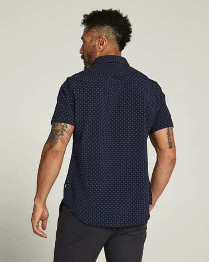 7Diamonds Gareth Seersucker Stretch Short Sleeve Shirt