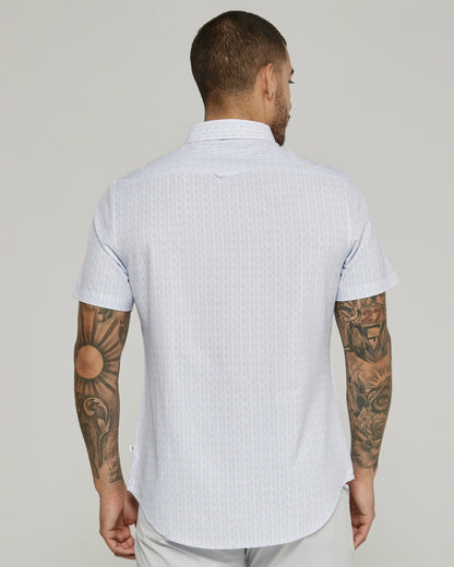 7Diamonds Wesson Seersucker Stretch Short Sleeve Shirt