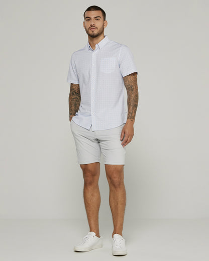 7Diamonds Wesson Seersucker Stretch Short Sleeve Shirt