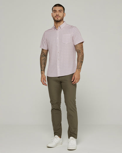 7Diamonds Calix Seersucker Stretch Short Sleeve Shirt