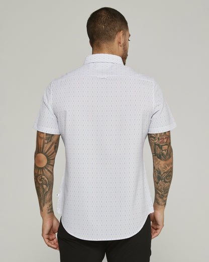 7Diamonds Calix Seersucker Stretch Short Sleeve Shirt