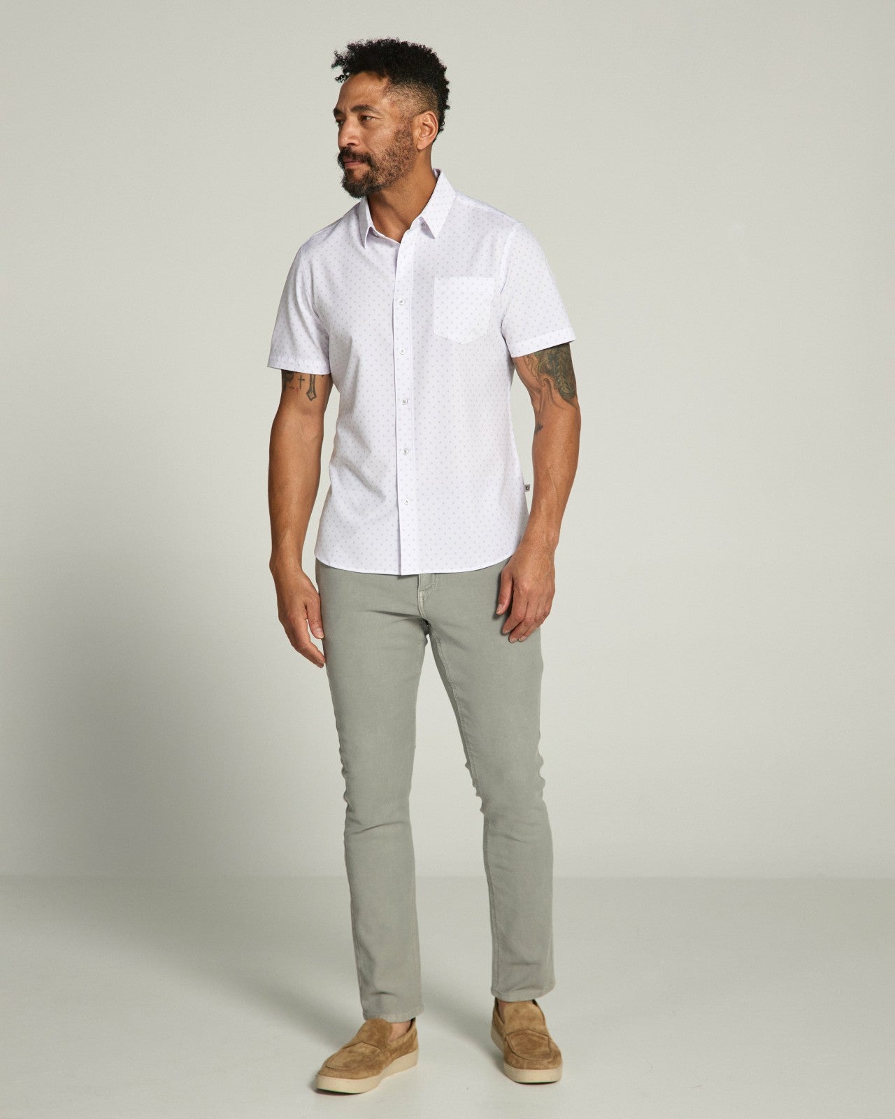 7Diamonds Gareth Seersucker Stretch Short Sleeve Shirt