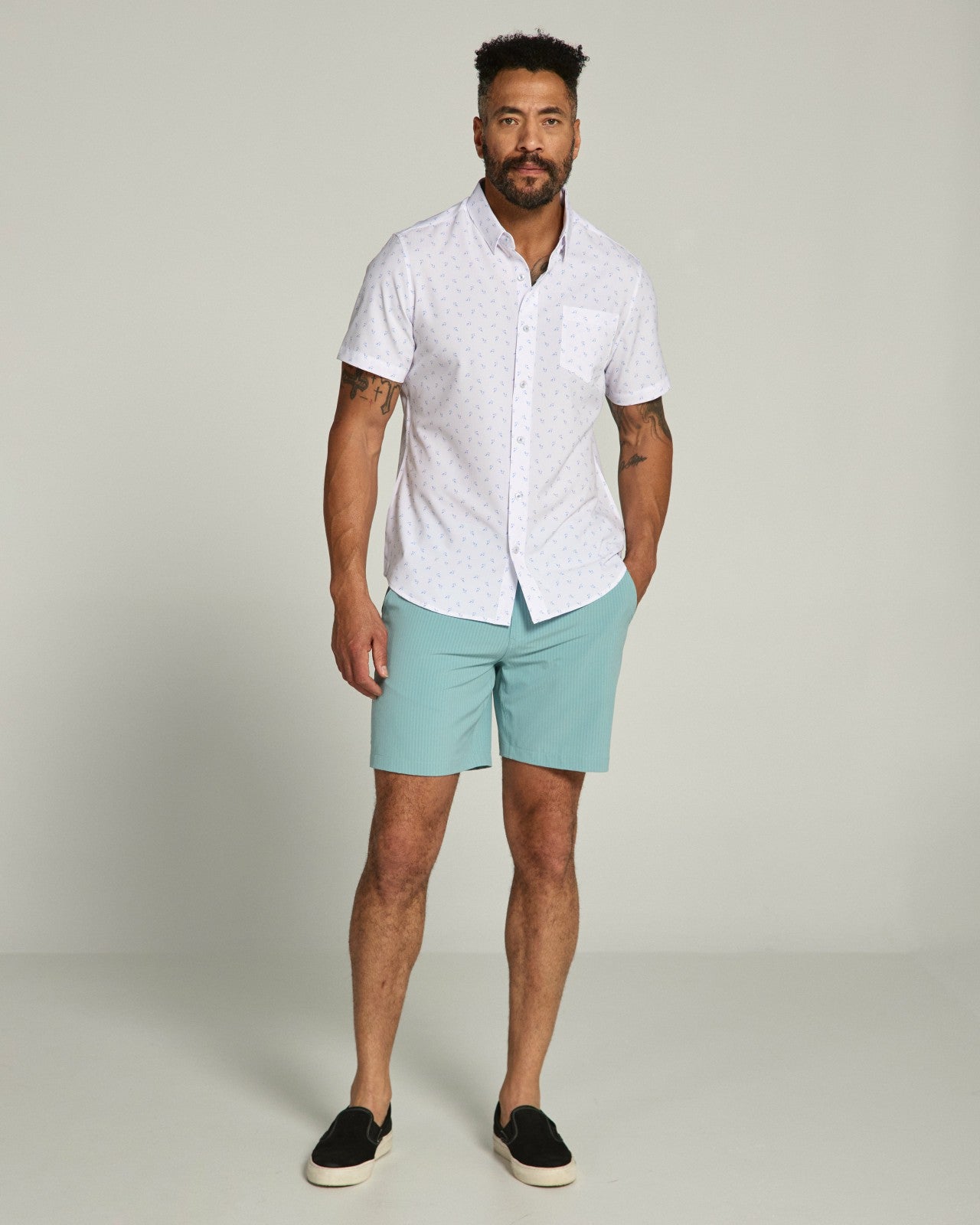 7Diamonds Kairi Seersucker Stretch Short Sleeve Shirt