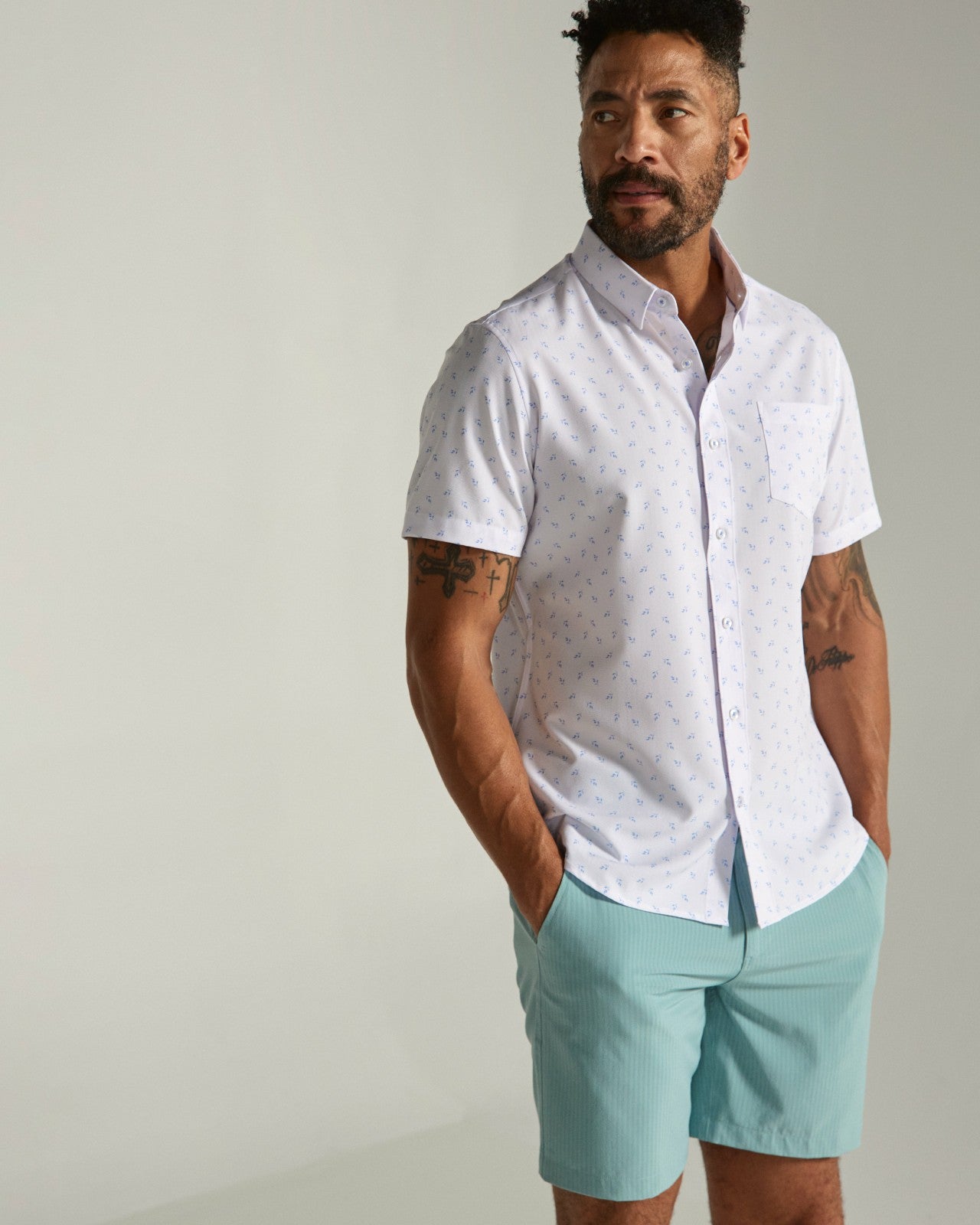 7Diamonds Kairi Seersucker Stretch Short Sleeve Shirt
