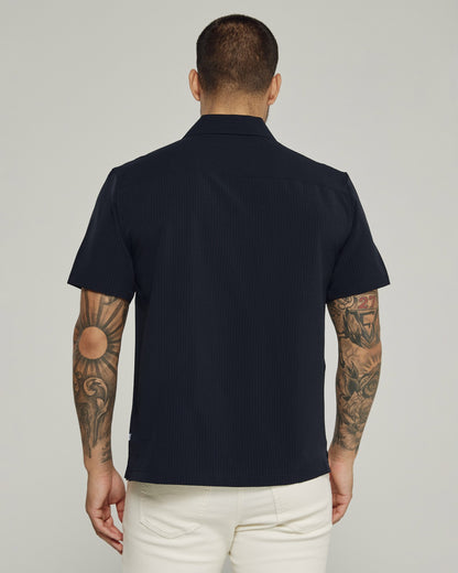 7Diamonds Vance Seersucker Stretch Camp Shirt