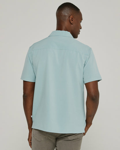 7Diamonds Vance Seersucker Stretch Camp Shirt