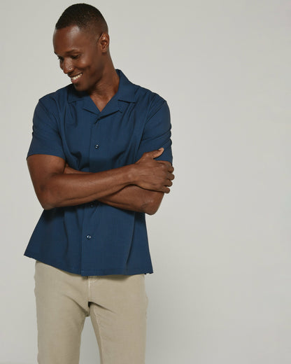 7Diamonds Paulo Seersucker Stretch Camp Shirt