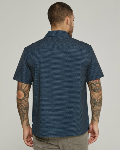 7Diamonds Callah Seersucker Stretch Camp Shirt