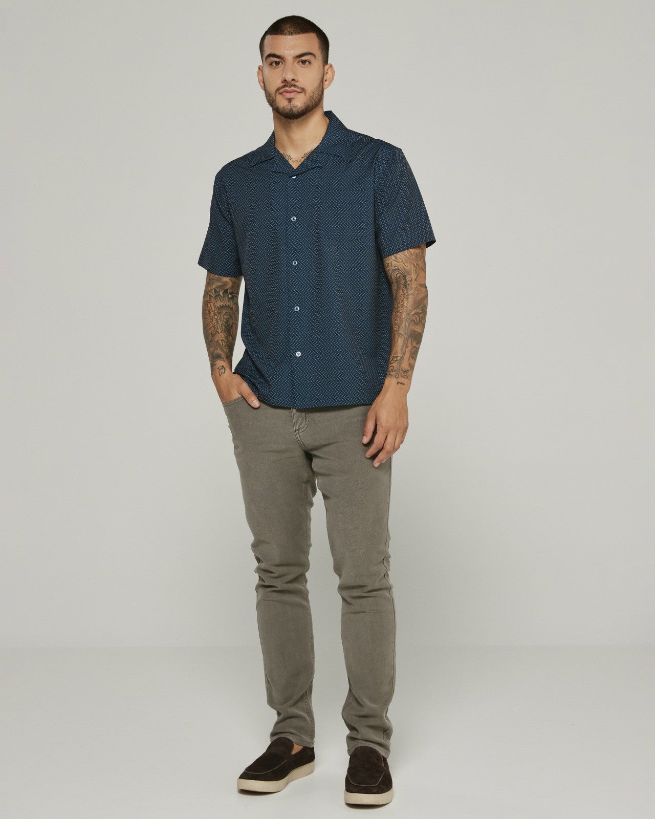 7Diamonds Callah Seersucker Stretch Camp Shirt