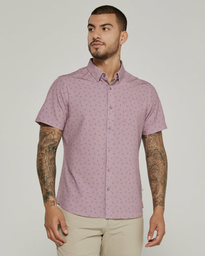 7Diamonds Kairi Seersucker Stretch Short Sleeve Shirt
