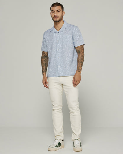 7Diamonds Ricco Seersucker Stretch Camp Shirt