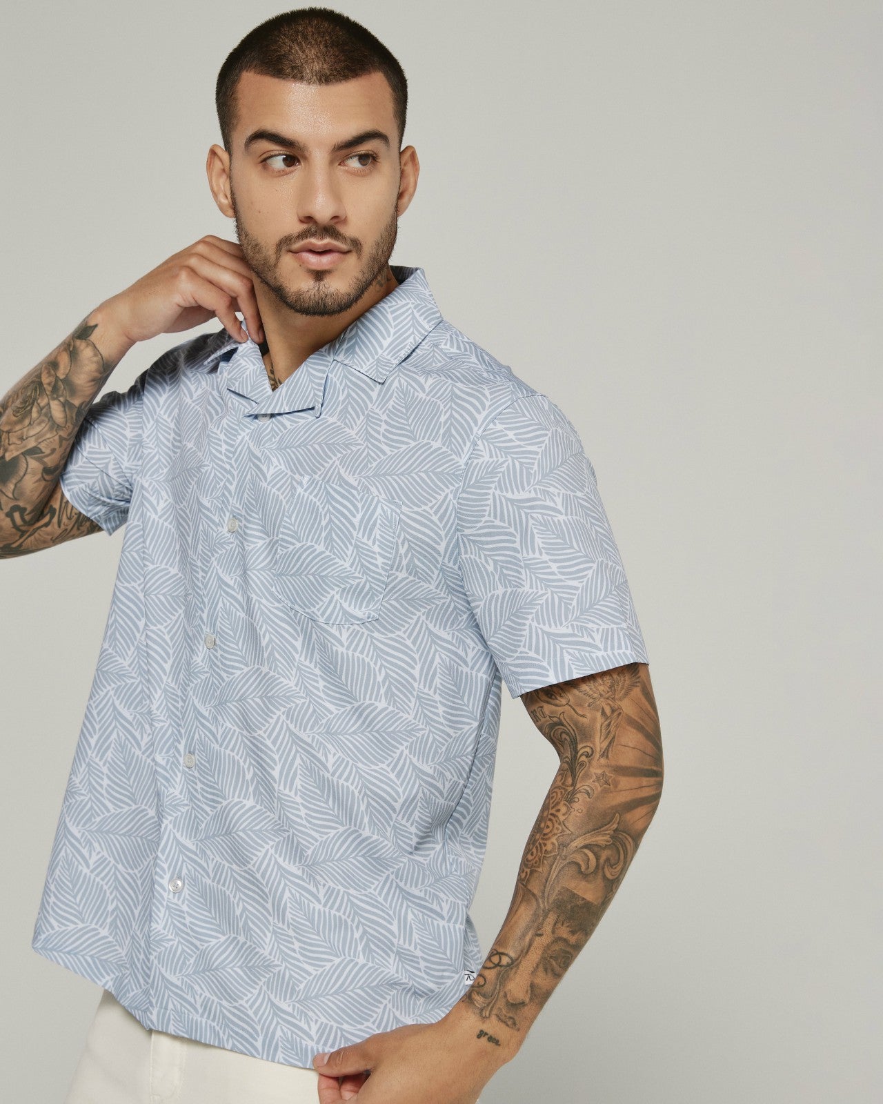7Diamonds Ricco Seersucker Stretch Camp Shirt