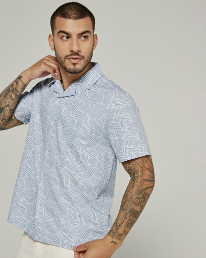 7Diamonds Ricco Seersucker Stretch Camp Shirt