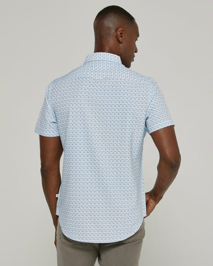 7Diamonds Wesson Seersucker Stretch Short Sleeve Shirt