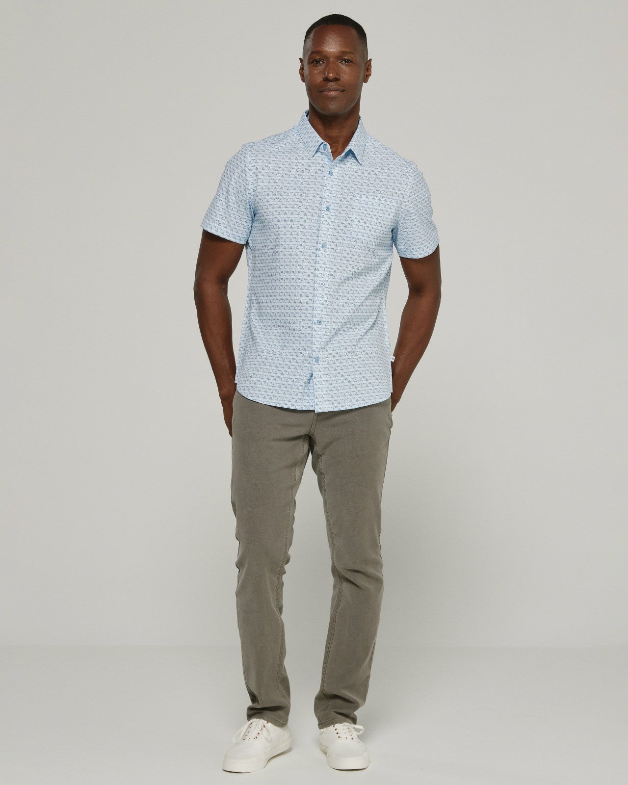 7Diamonds Wesson Seersucker Stretch Short Sleeve Shirt