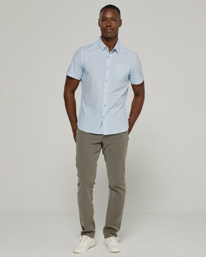 7Diamonds Wesson Seersucker Stretch Short Sleeve Shirt