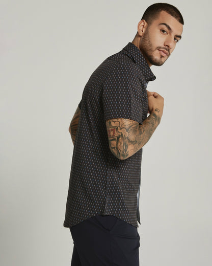 7Diamonds Calix Seersucker Stretch Short Sleeve Shirt