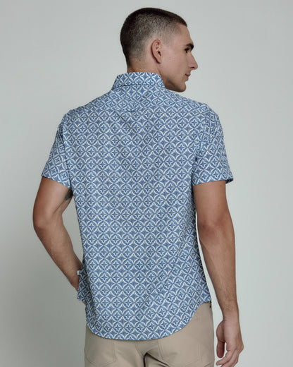 7Diamonds Lucca Seersucker Stretch Short Sleeve Shirt