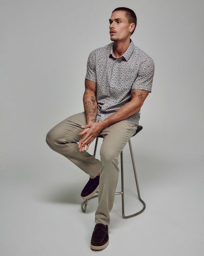 7Diamonds Lucca Seersucker Stretch Short Sleeve Shirt