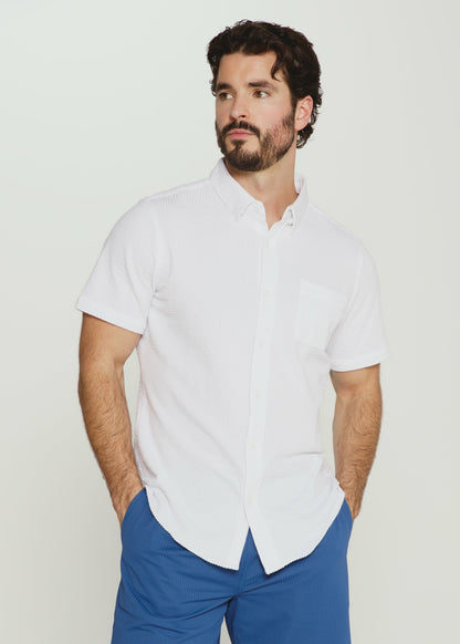 7Diamonds Bennet Seersucker Stretch Short Sleeve Shirt