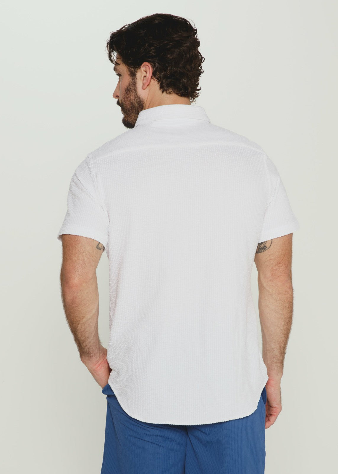7Diamonds Bennet Seersucker Stretch Short Sleeve Shirt