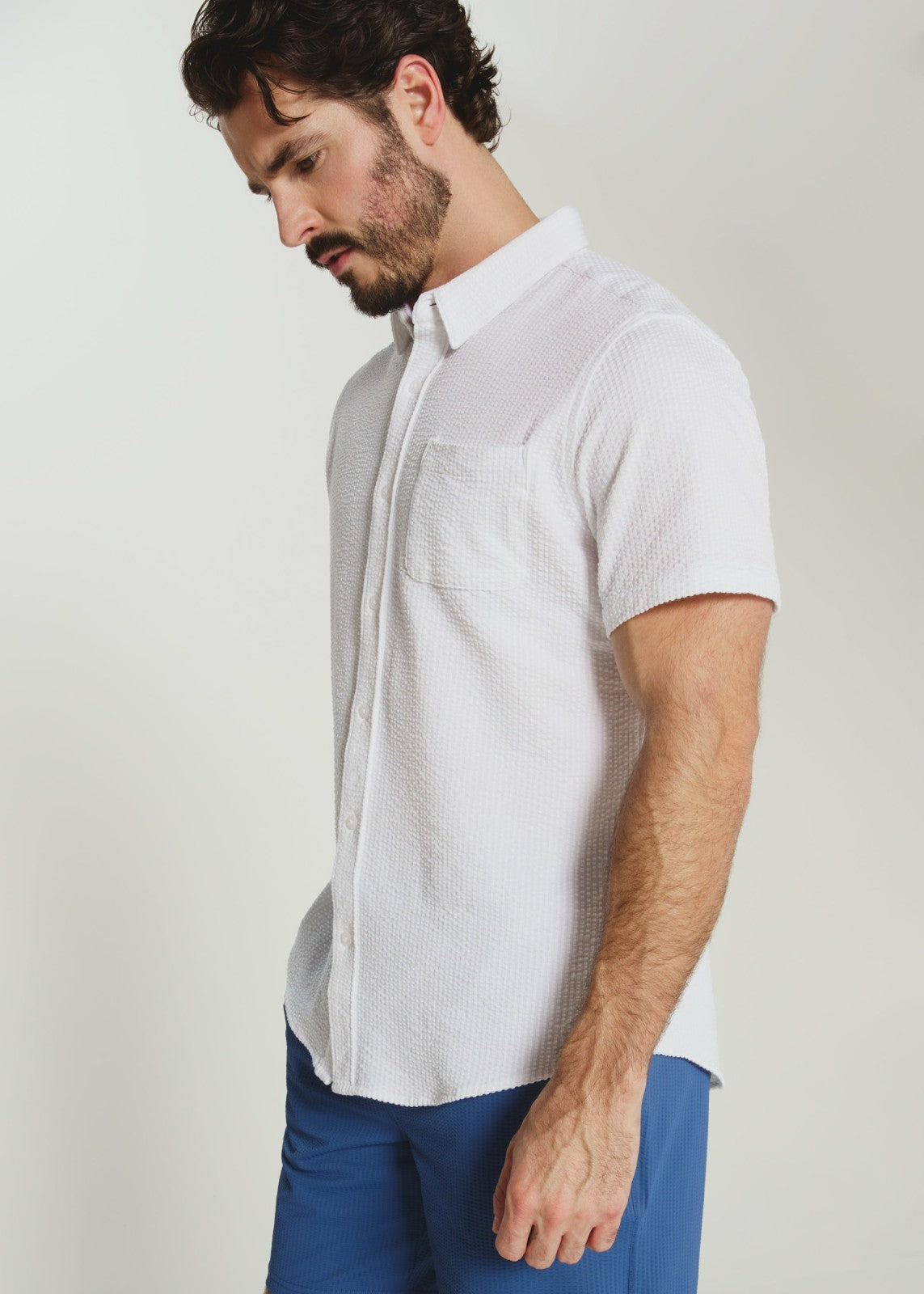 7Diamonds Bennet Seersucker Stretch Short Sleeve Shirt