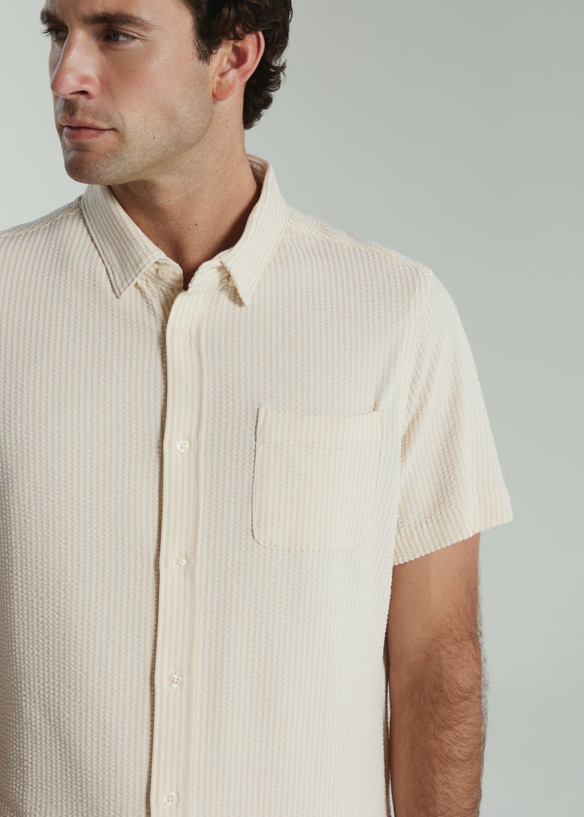 7Diamonds Keaton Seersucker Stretch Short Sleeve Shirt