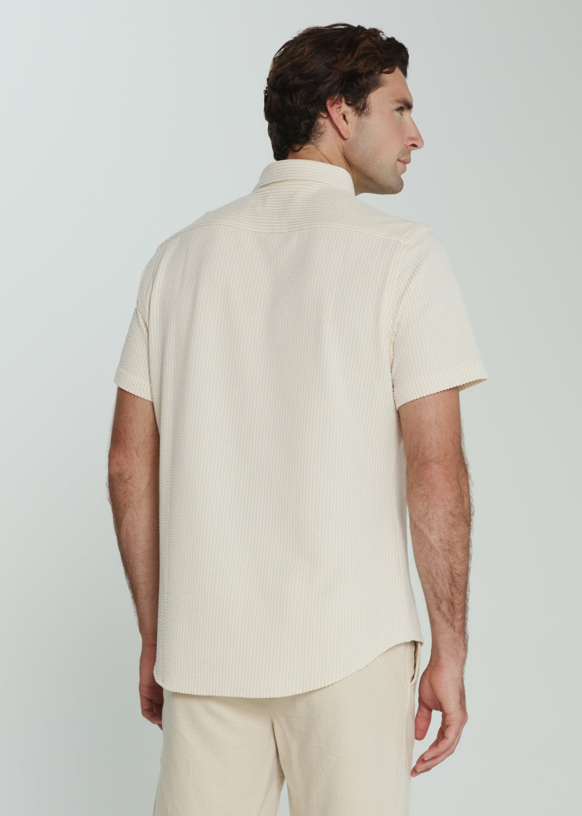 7Diamonds Keaton Seersucker Stretch Short Sleeve Shirt