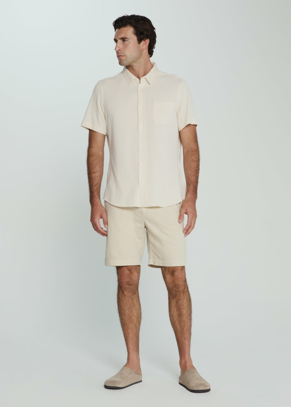 7Diamonds Keaton Seersucker Stretch Short Sleeve Shirt