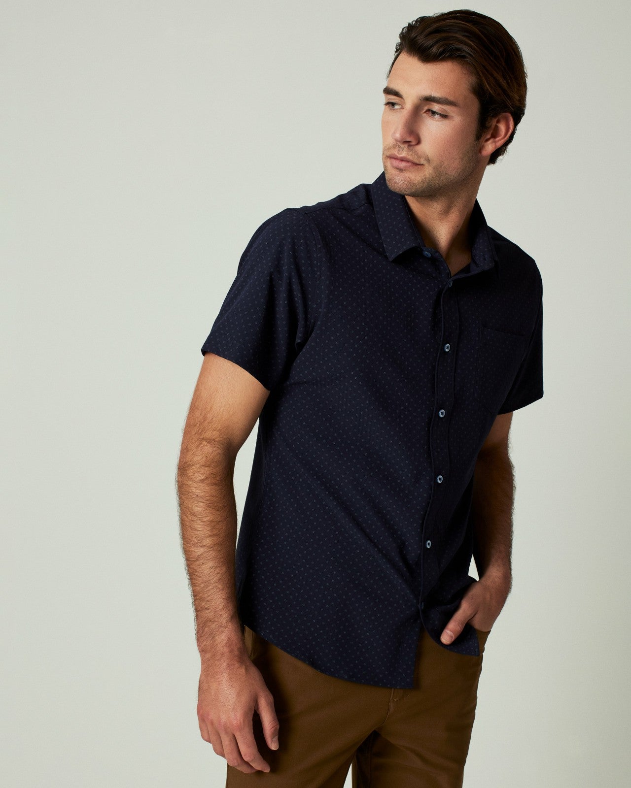 7Diamonds Hana Seersucker Stretch Short Sleeve Shirt