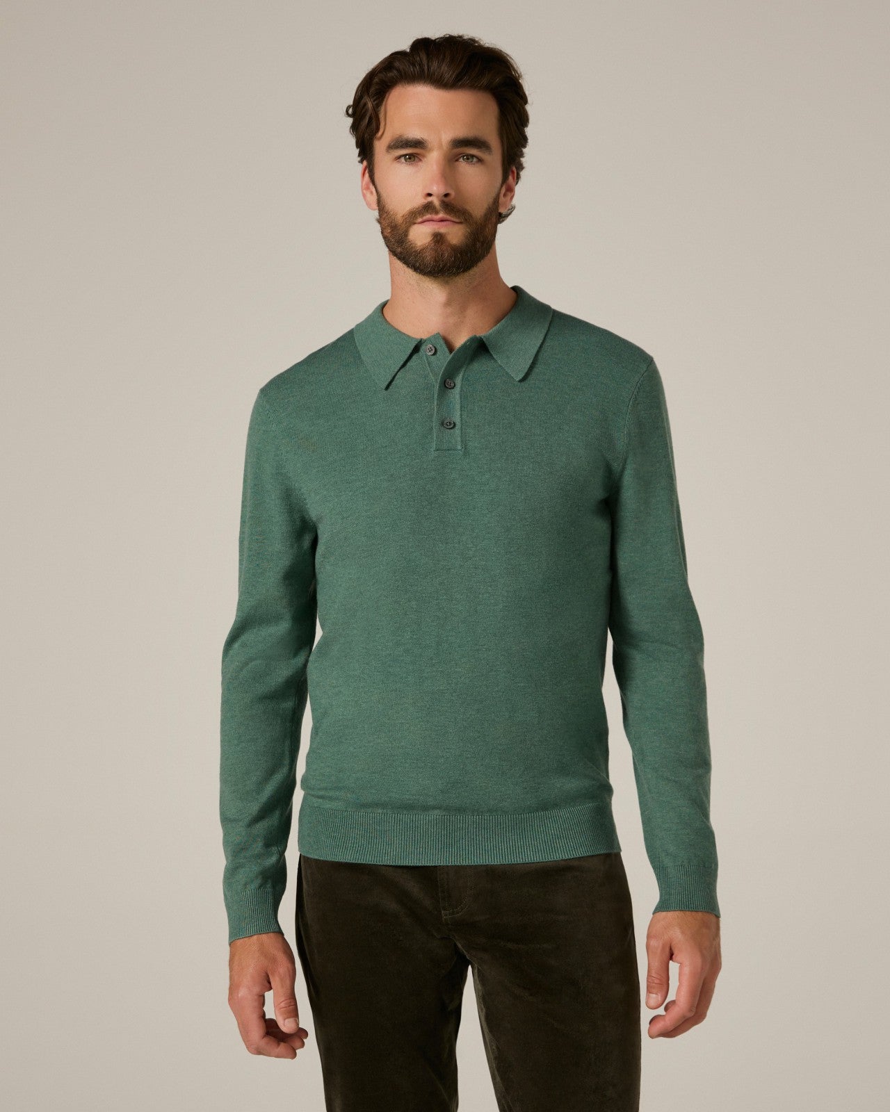 7Diamonds Belford Long Sleeve Knit Polo