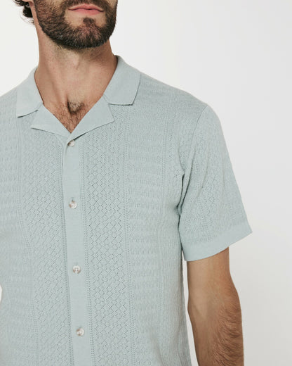 7Diamonds Jonas Button Up Knit Polo