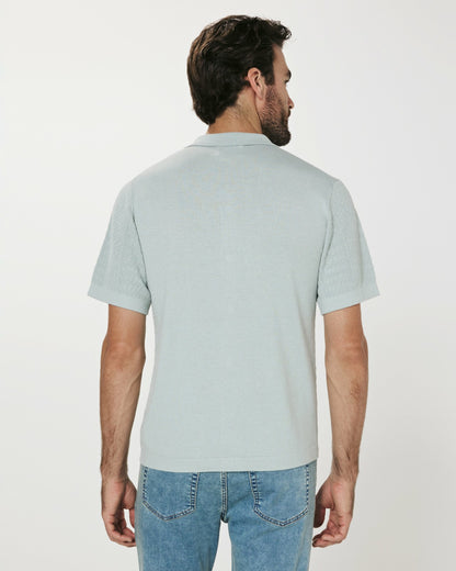 7Diamonds Jonas Button Up Knit Polo