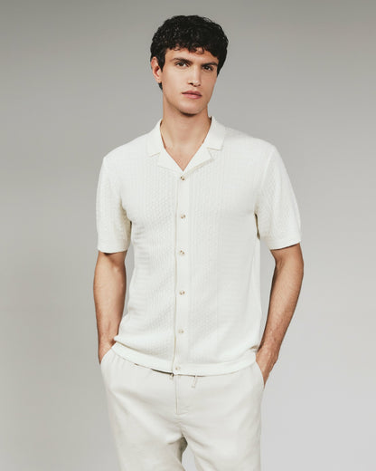 7Diamonds Jonas Button Up Knit Polo