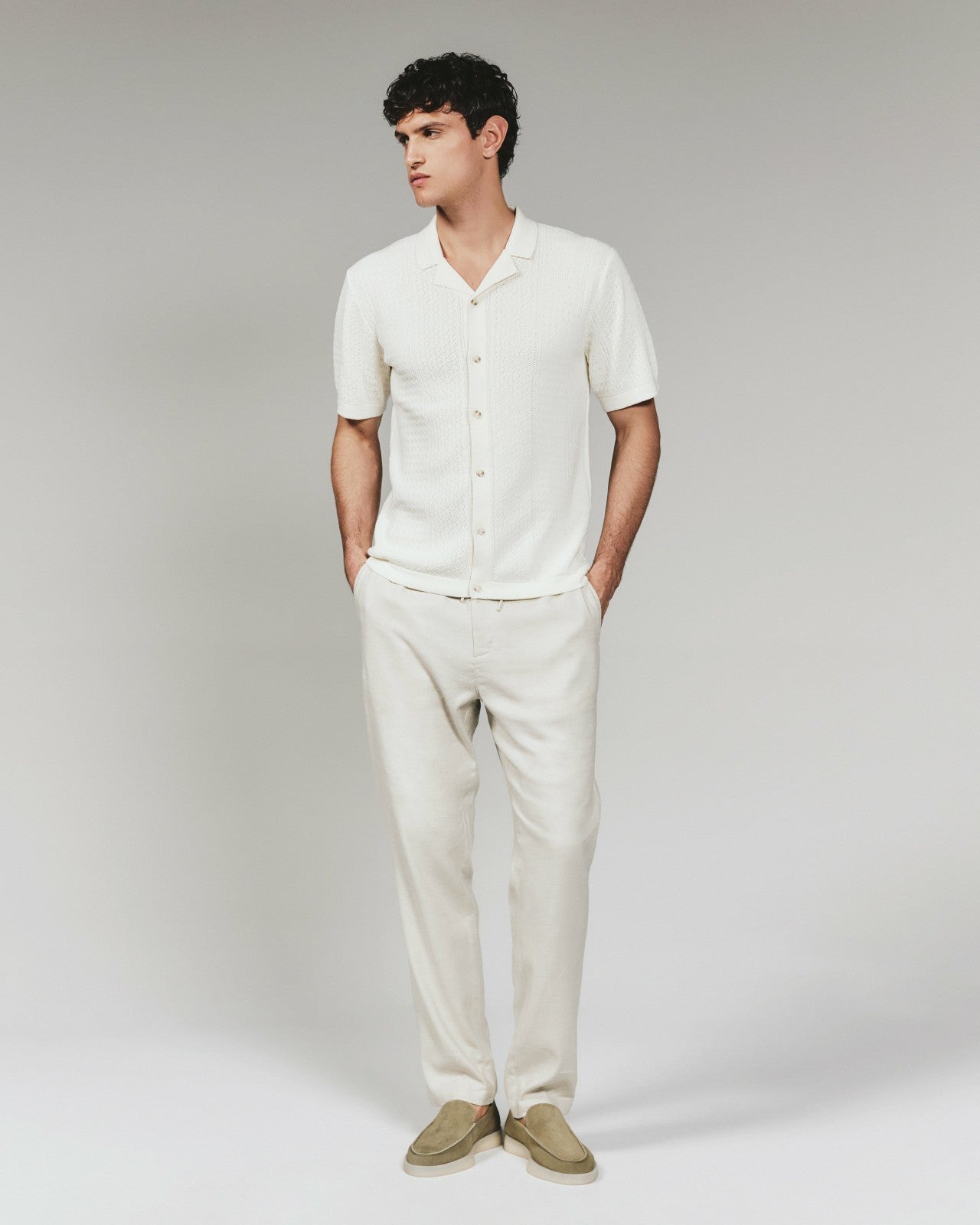 7Diamonds Jonas Button Up Knit Polo