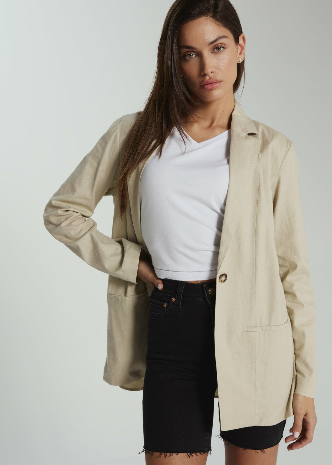 7Diamonds Isla Linen Blazer