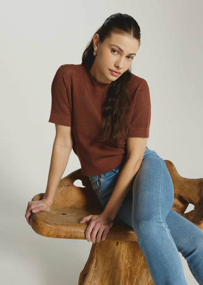 7Diamonds Selene Open Knit Top